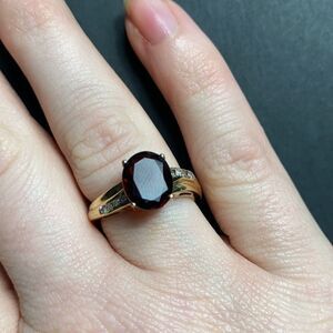 Garnet and Diamond Ring